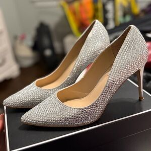 Steve Madden Sparkling Silver Heels